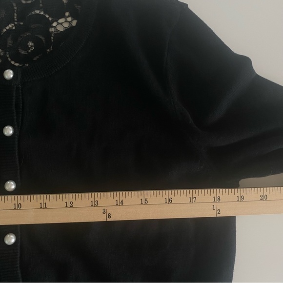 Karl Lagerfeld Black Lace Cardigan - Picture 5 of 8